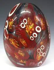 Eric Rubinstein, Eric Rubinstein (American, Contemporary studio art glass seascape vase