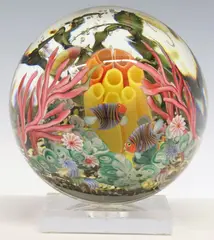 Steven Lundberg, Untitled, Large studio art glass lampwork spherical orb sculpture