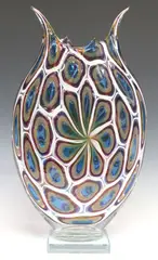 David Patchen, David Patchen (American, Contemporary studio art glass 'Foglio' vase
