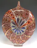 David Patchen, David Patchen (American, Contemporary studio art glass 'Ellipse' vase