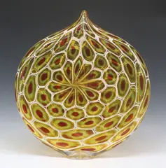 David Patchen, Sunset Ellipse, Studio art glass sculpture