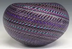 Layne Rowe, Woven, Contemporary studio art glass vase