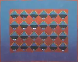 Signe Bergman, Baskets, Amish, 1875-, 1900, serigraph in colors on paper
