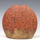 Satoshi Uetake, Satoshi Uetake (Japanese, Contemporary sgraffito art pottery vase