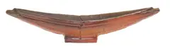 Randy Johnston, impressed mark RJ (Randy J. Johnston, Contemporary studio art pottery boat form bowl