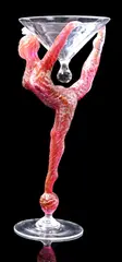 Dancer on a Ball by Catherine Benoit, Contemporary studio art glass sculpture, offered Mar 2024