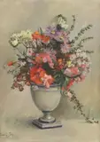 Cecil Hitchcock Jay, Still Life with Vase of Flowers, oil on canvas
