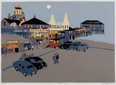 Jon Legere, The Pier, Silkscreen on paper