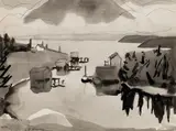 James Fitzgerald, Modesty Cove, Stillness, Ink and pencil on paper
