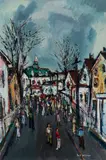 Sol Wilson, Town Hall from Bradford Street, Provincetown, Mixed media on paper