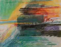 Frances Kornbluth, Sky Song #4, 1988, Mixed media on paper