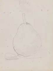 Robert Kulicke, Solo Pear, Pencil on paper