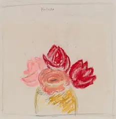Robert Kulicke, Pink Roses, Mixed media