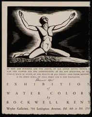 Rockwell Kent, Supplication (Notice of Exhibition), c. 1934, Wood engraving