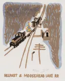 Jon Legere, Belfast & Moosehead Lake RR, Silkscreen on paper