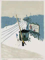 Jon Legere, Woodfords, 1985, Silkscreen on paper