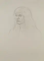 William H. Bailey, Portrait of C, 1984, Pencil on paper
