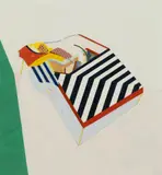 Frederick Lynch, Abstract Piano, Tempura on paper