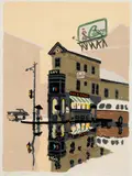 Jon Legere, Wet Day, Portland, 1982, Silkscreen on paper