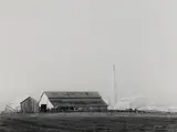 Liliane de Cock, Barn and Smokestacks, Moss Landing, California, 1969, Gelatin silver print
