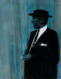 John Louis Laurent, The 'Pres', Lester Young, 1989, Acrylic on board