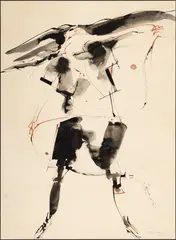 Douglas Huebler, The Woman, 1959, Pen and ink wash on paper