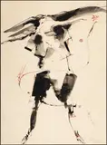 Douglas Huebler, The Woman, 1959, Pen and ink wash on paper