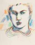 Larry Stanton, Drawing Tony Leoni, 1976, Colored pencil on paper