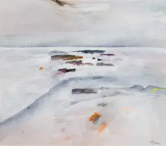 Reuben Tam, White Sea, Monhegan #5, 1977, Acrylic on paper