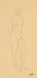 André Derain, Femme nue debout (Madame Knaublich), Pencil on vellum
