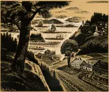 Carroll Thayer Berry, Bay Islands -- Maine Coast, Woodcut