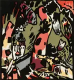 Wassily Kandinsky, The Archer, Color woodcut