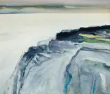 Reuben Tam, Headland - Dark Strata, Monhegan, Acrylic on paper