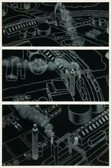 Aerial Rotation by Yvonne Jacquette, 1994, Woodcut, sold Mar 2025
