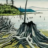 Neil Welliver, Flotsam - Allagash, 1995, Woodcut