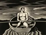 Rockwell Kent, Oarsman, Wood engraving