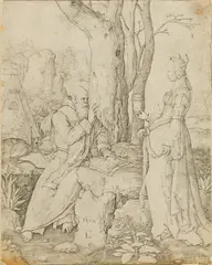 Lucas van Leyden, Temptation of Saint Anthony, Engraving