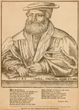 Lucas Cranach the Elder, Portrait of Hans Sachs, 1545, Woodcut
