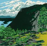 Neil Welliver, Maiden's Cliff, 1973, Silkscreen