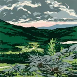 Neil Welliver, Briggs' Meadow, 1973, Silkscreen