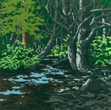 Neil Welliver, Ducktrap, 1973, Silkscreen