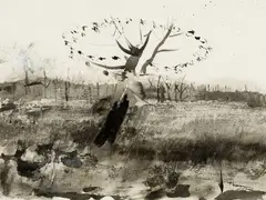 Round Tree by William Thon, Ink on paper, sold Apr 2024