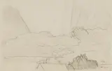 Charles E. Burchfield, Study with Sunset and Clouds, Pencil on paper