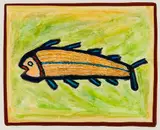 Fish #2 by Eric Hopkins, 2006, Hand painted print, sold Apr 2024