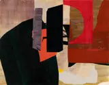 Dorothy Gees Seckler, Red Collage, Collage on paper
