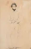 Eugène Emmanuel Amaury Duval, Portrait of Jacques Seligmann, Pencil on paper