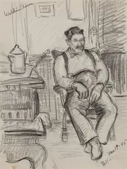 William Muir, "Walden Ames" November 19, 1945, Pencil on paper