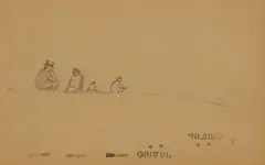 Walter Griffin, Sitting on the Beach, c. 1892, Pencil on paper