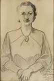 Clarence D. Batchelor, Portrait of a Woman, Charcoal on paper