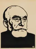 Félix Vallotton, Portrait of Pierre Puvis de Chavannes, 1898, Woodcut